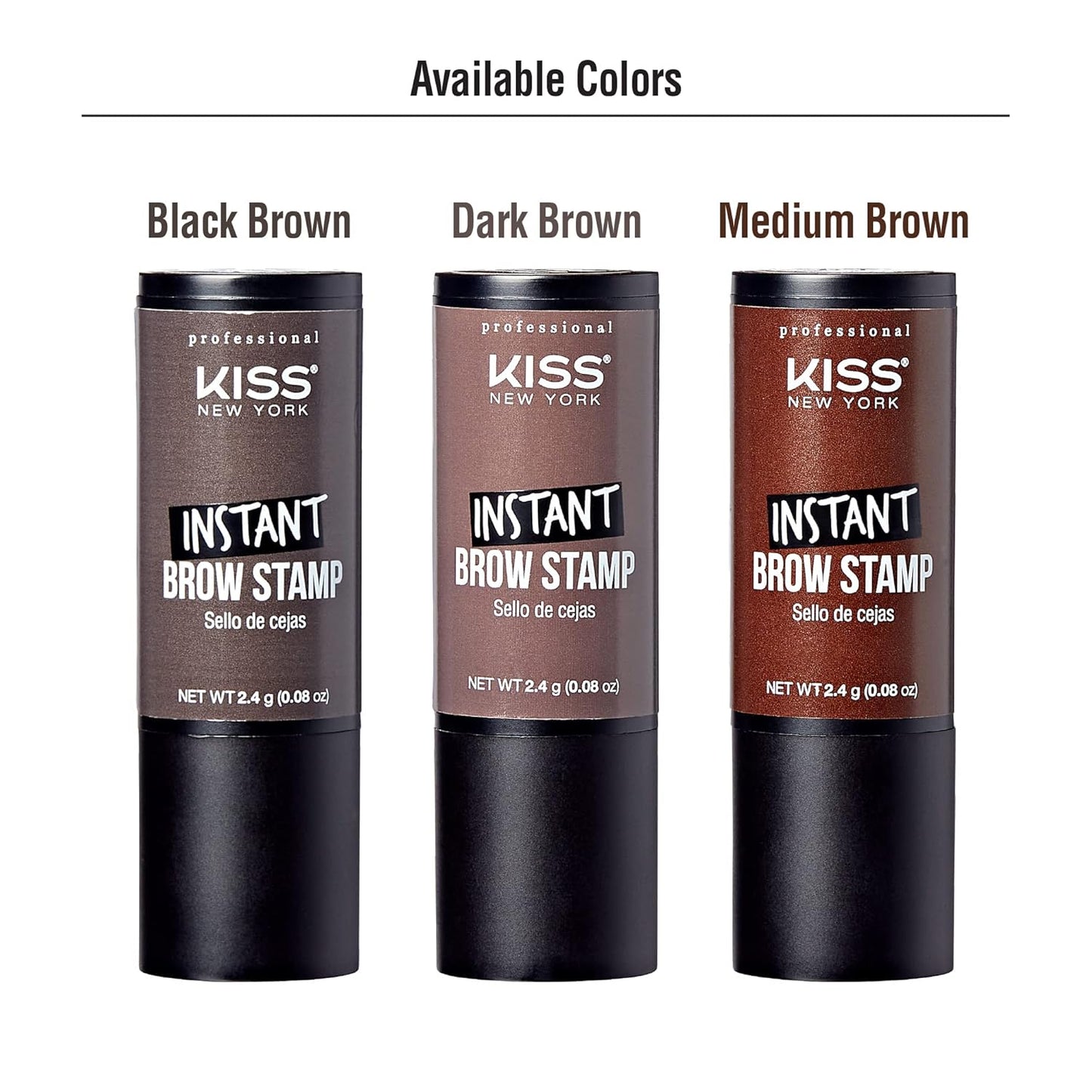 Kiss New York Instant Brow Stamp and Stencil Kit Powder Stamp Eyebrow Shaping Kit