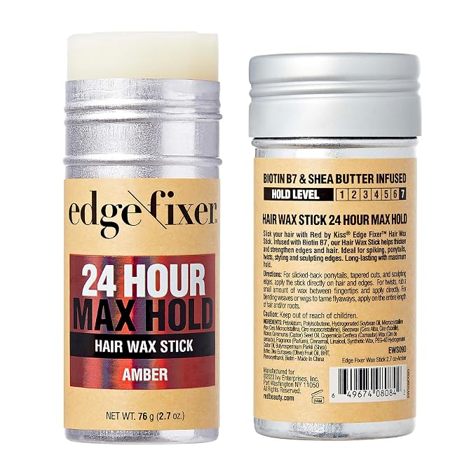 Red By Kiss Hair Wax Stick 24HR Max Hold Edge Fixer Edge Control Pomade 2.7 oz