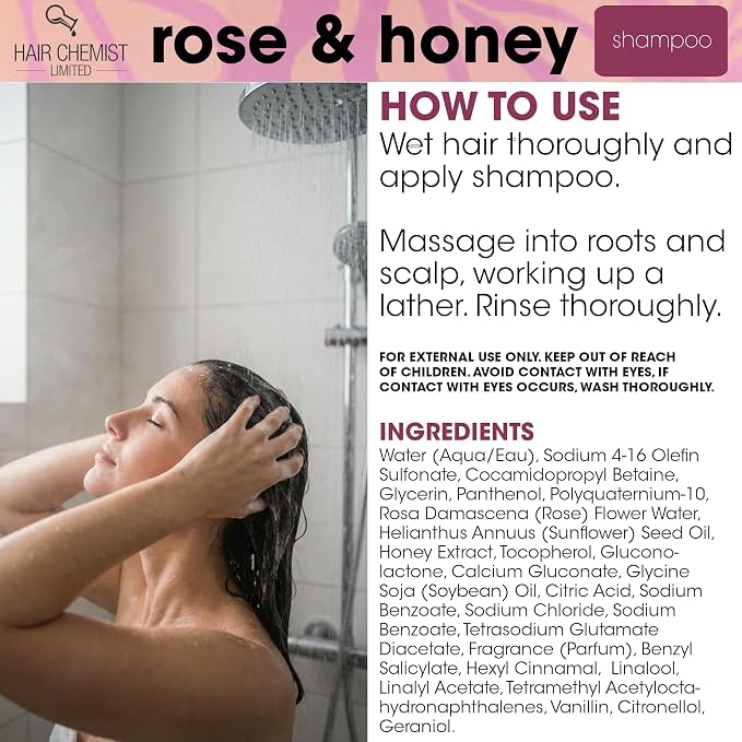 Hair Chemist Rose & Honey Shampoo 33.8 oz.