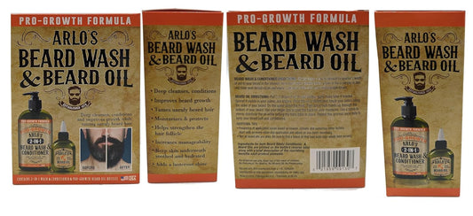 Arlo's 2-in-1 Pro-Growth Beard Wash and Conditioner 12 oz | CC Hair & Beauty UK