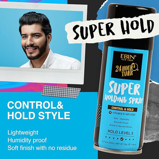 Ebin 24-Hour Super Holding Hairspray - product detail | CC Hair and Beauty Leeds