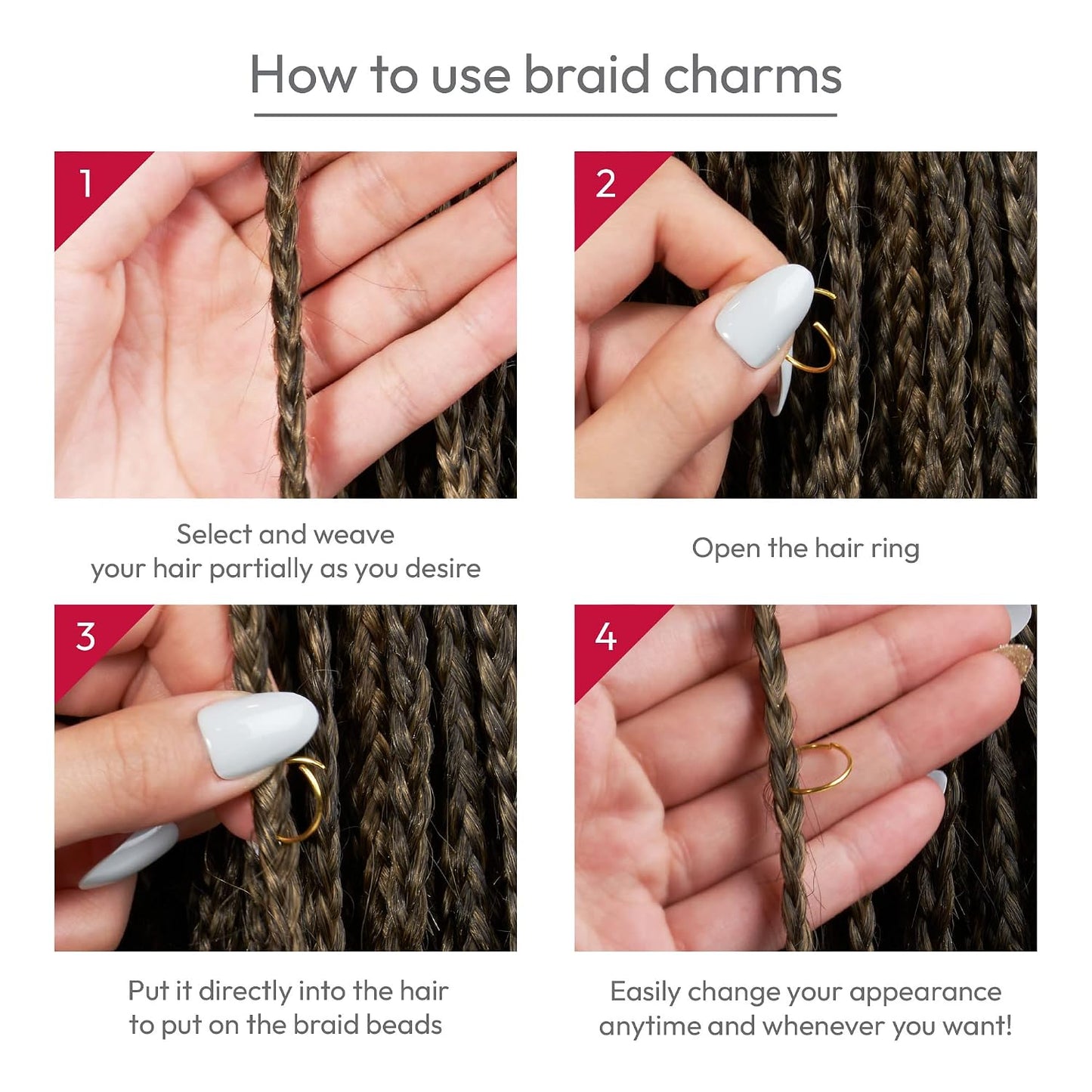 RED by KISS Hair Jewelry Braids Dreadlock Kit