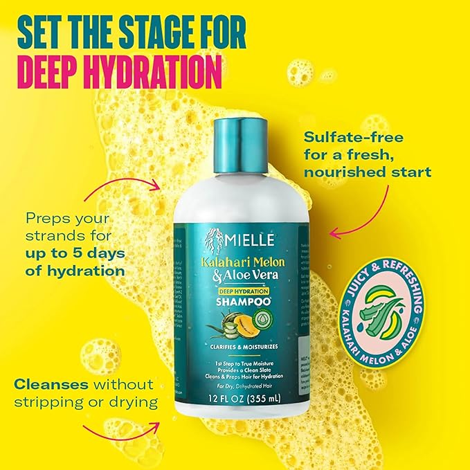 Mielle Kalahari Melon & Aloe Vera Deep Hydration Shampoo 12oz