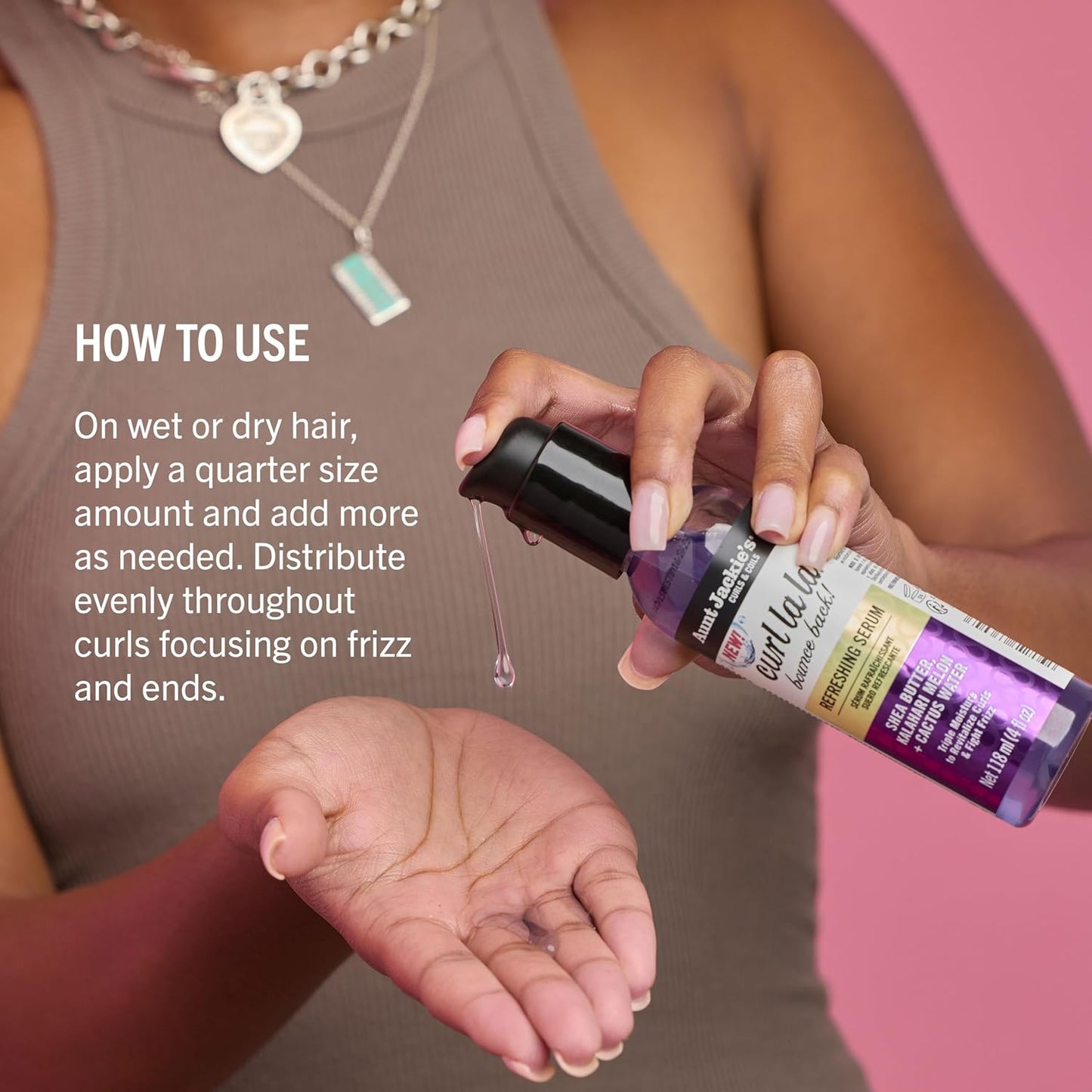 Aunt Jackie's Curls & Coils Curl La La Bounce Back Refreshing Serum 4oz
