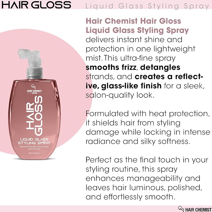 Hair Chemist Hair Gloss Liquid Glass Styling Spray 8 oz