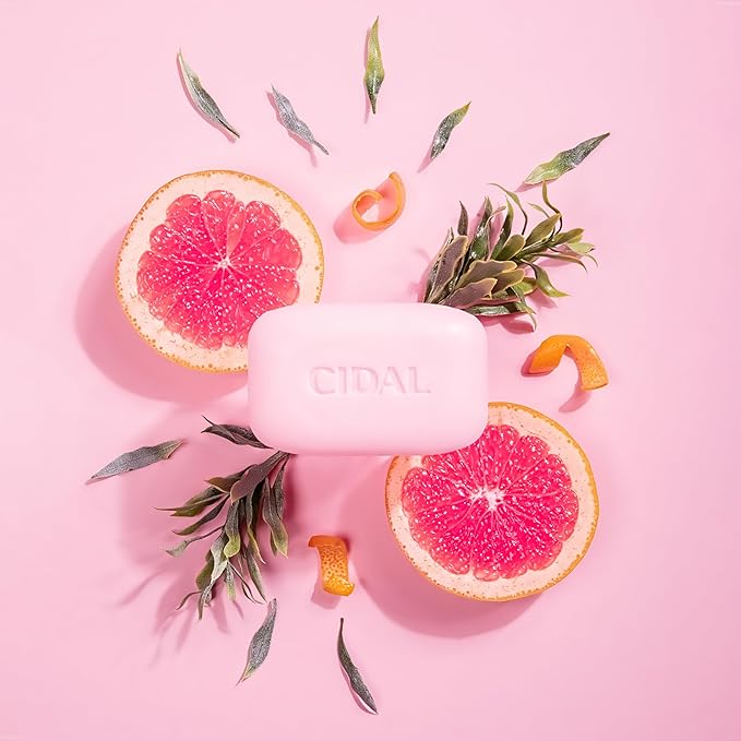 CIDAL Pink Grapefruit Cleansing 2x Bar Soap Antibacterial