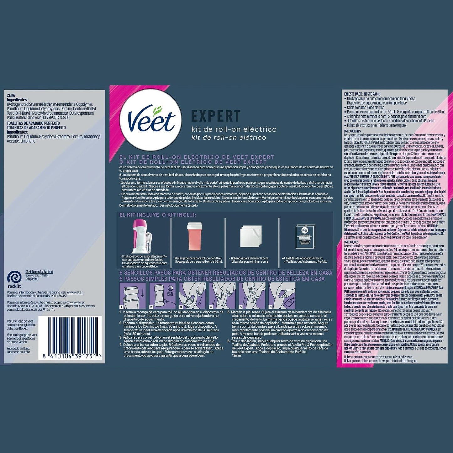 Veet Easy Wax Roll-On Electric Kit -50ml