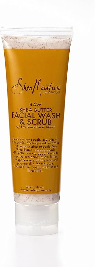 Shea Moisture Raw Shea Butter Facial Wash and Scrub, 4 oz