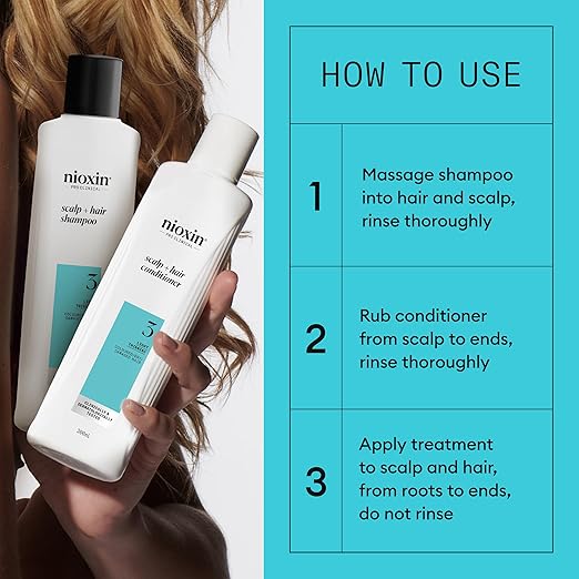 Nioxin System 3 - Hair Thickening System For Damaged Hair with Light Thinning Kit