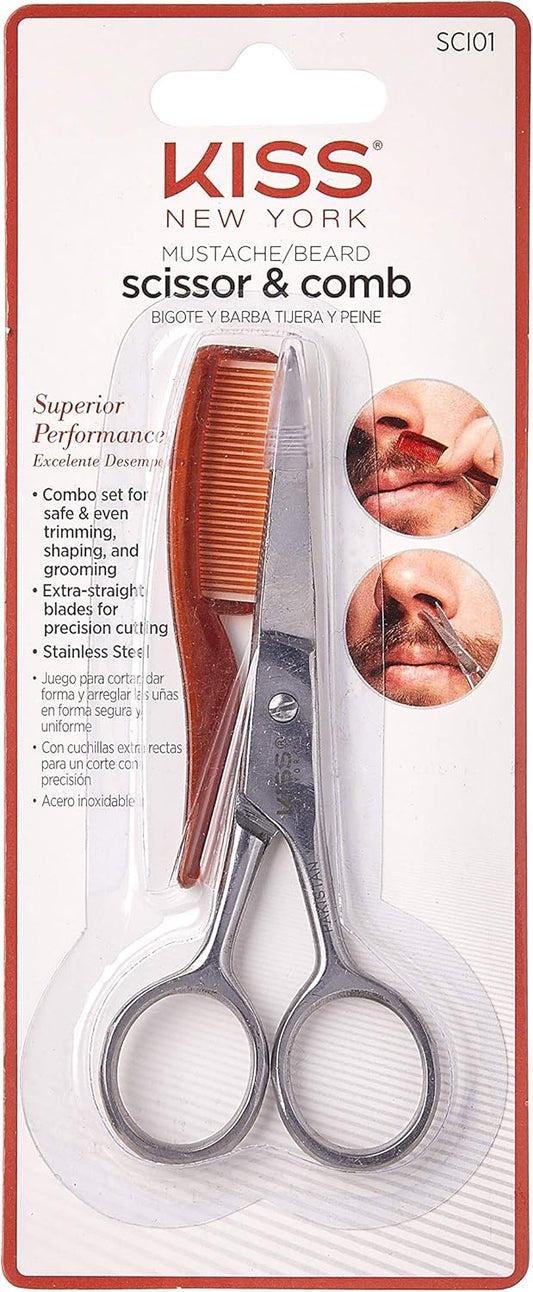 Kiss Mustache And Beard Scissor And Comb