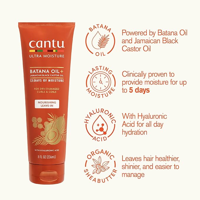 Cantu Ultra Moisture Nourishing Leave-In Conditioner with Batana Oil 236ml