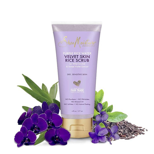 SheaMoisture Purple Rice Water Velvet Skin Rice Scrub Exfoliating Scrub 6oz
