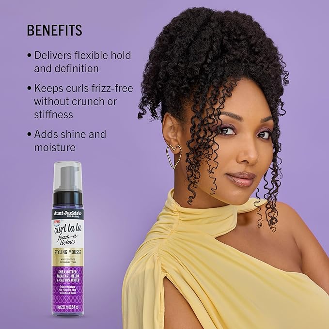 Aunt Jackie's Curls & Coils Curl La La Foam-a-licious Styling Mousse 8.5 oz