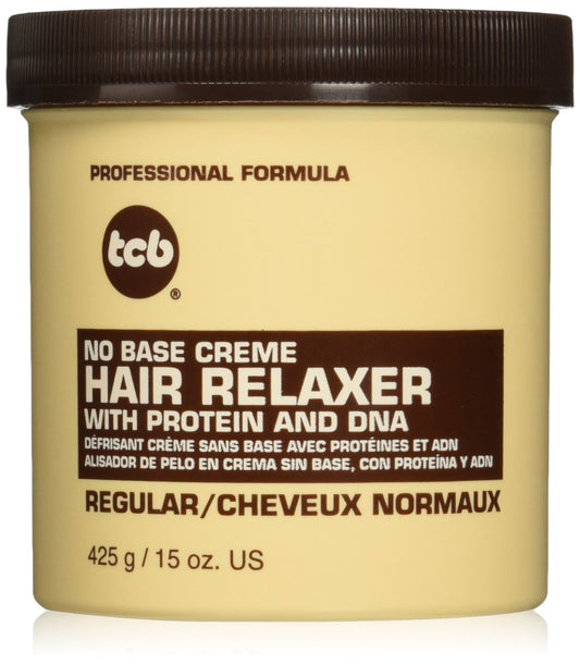 Tcb No Base Creme Hair Relaxer With Protein And Dna 15oz- Regular & Super