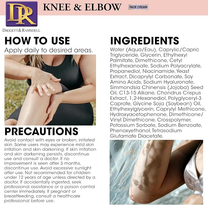 Daggett & Ramsdell Knee and Elbow Wrinkle Relief Cream with 2% Oligopeptide 4oz