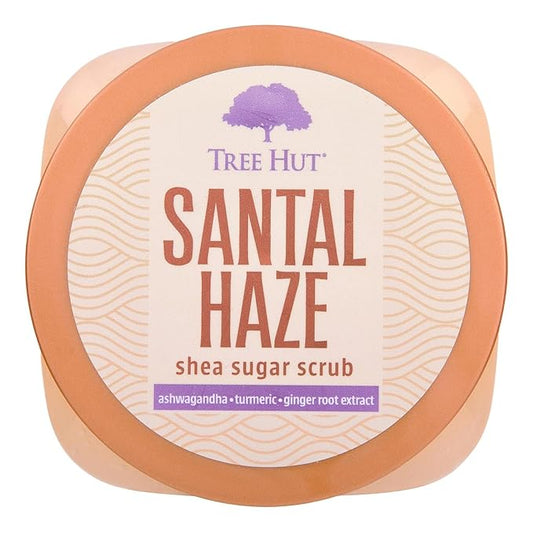 Tree Hut Santal Haze Body Scrub, Exfoliating & Hydrating Sugar Scrub 18Oz