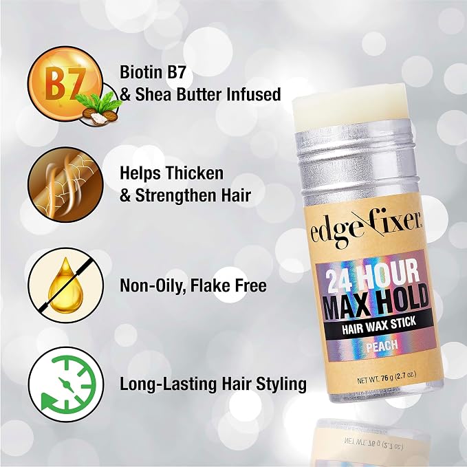 Red By Kiss Hair Wax Stick 24HR Max Hold Edge Fixer Edge Control Pomade 2.7 oz
