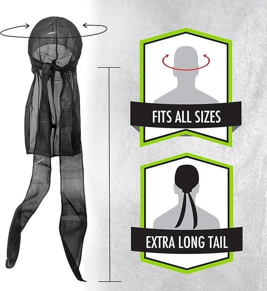 Titan Satin Durag – Ultra Stretch Silky Durag with Extra Long Tail