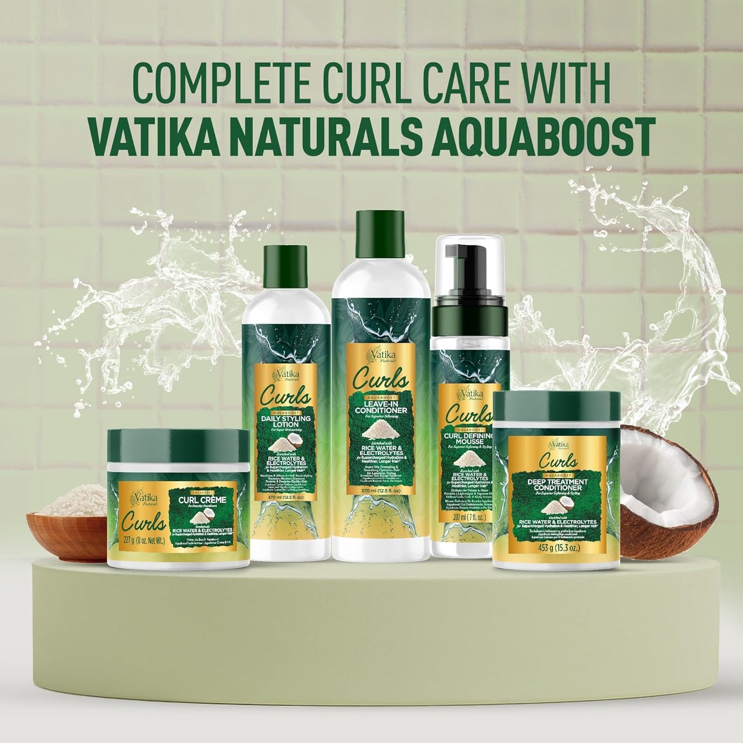 Vatika Naturals Curls AQUABOOST Curl Crème 8oz
