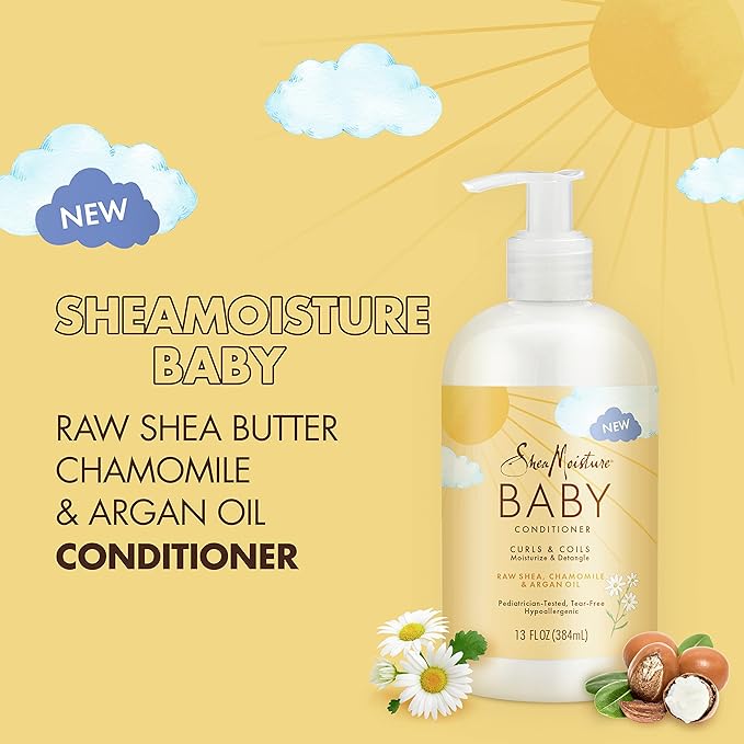 Shea Moisture Baby Conditioner With Raw Shea, Chamomile & Argan Oil 13Oz