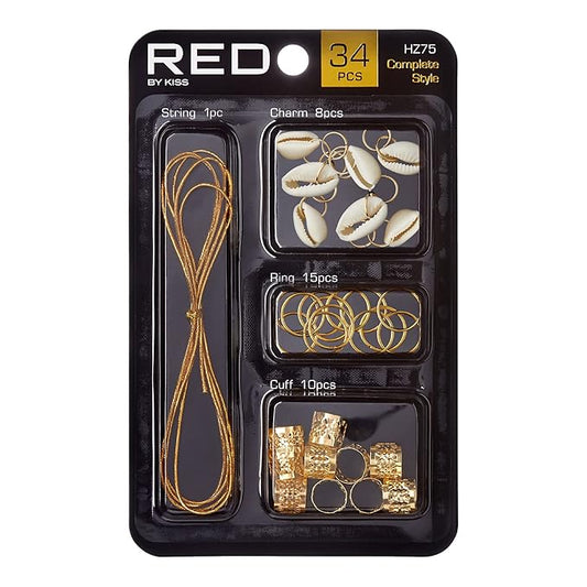 RED by KISS Hair Jewelry for Women Braids Dreadlock A Complete DIY Kit