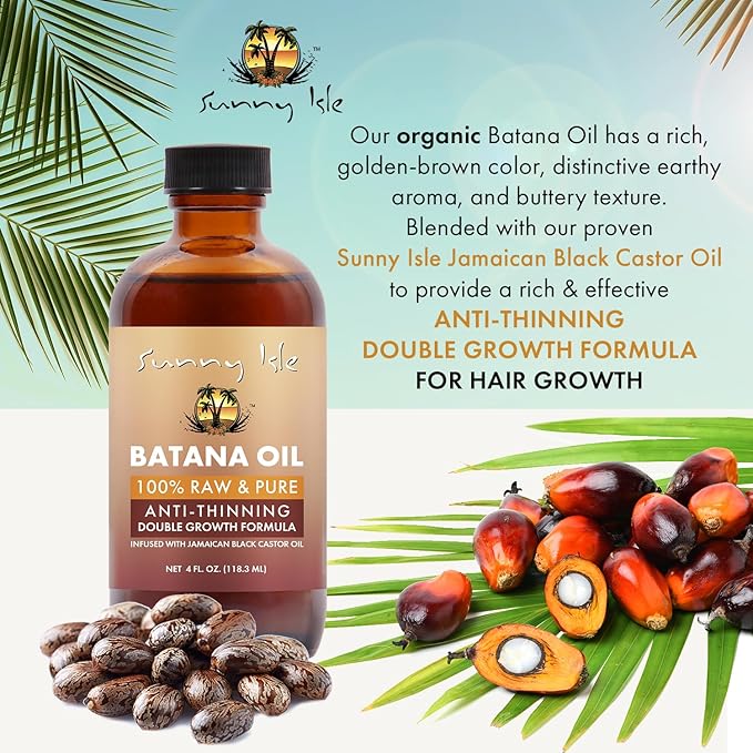 Sunny Isle Batana Oil Infused with Jamaican Black Castor Oil 4oz