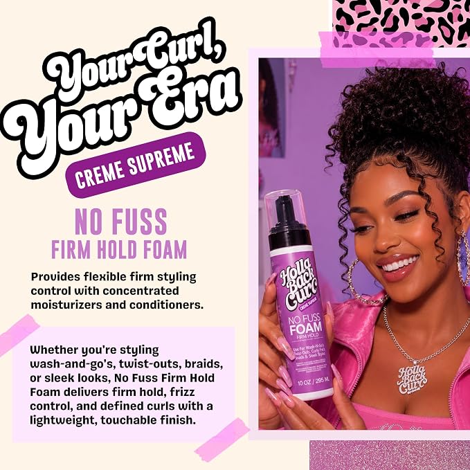 Holla Back Curl No Fuss Firm Hold Foam 10 fl oz