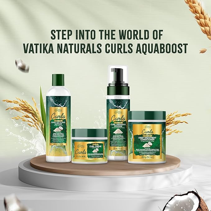 Vatika Naturals Curls AQUABOOST Leave-In Conditioner 370ml | CC Hair & Beauty UK