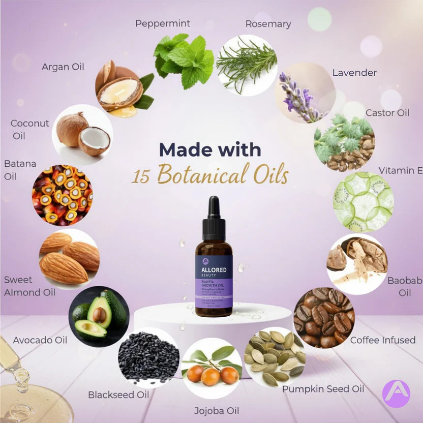 Allored RootFix Growth Oil with Batana & Rosemary - 15 Botanical Oils 50ml