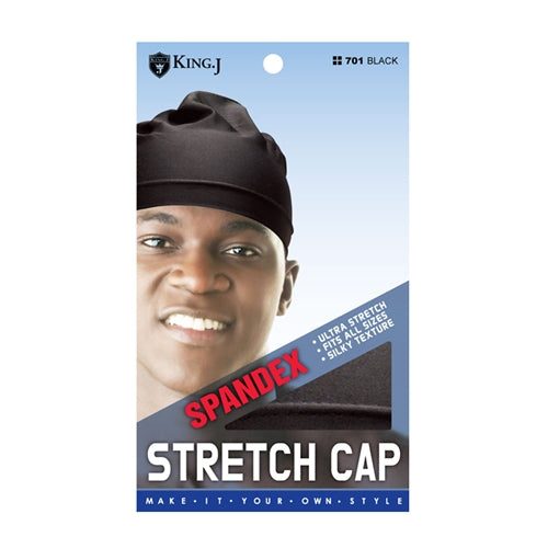 King.J Spandex Stretch Cap 701 Black