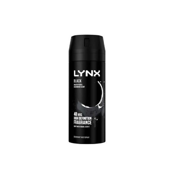 Lynx Black Deodorant Mens Body Spray 150ml