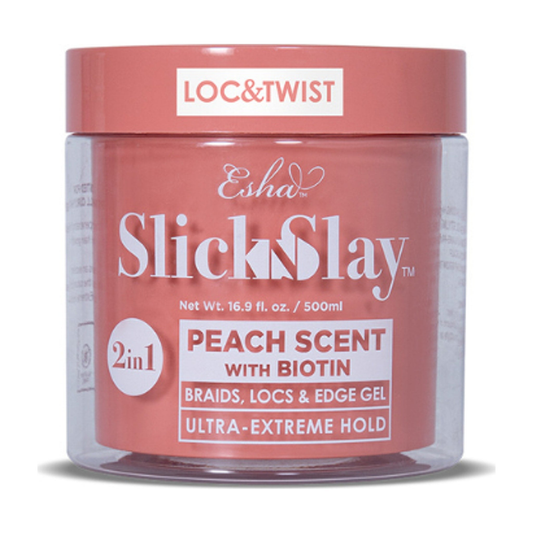 Esha Slick N Slay 2-IN-1 Peach Scent With Biotin Braid & Edge Gel