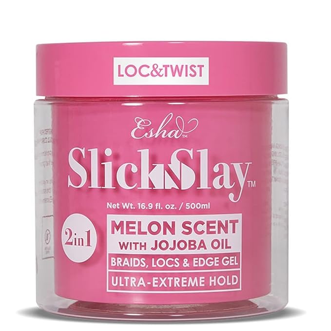 Esha Slick N Slay Melon Scent With Jojoba Oil Braiding Gel 3In1 Braid And Edge Gel