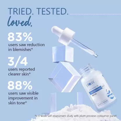 Plum Rice Water & 10% Niacinamide Face Serum - Clarity Boost, 30 ml