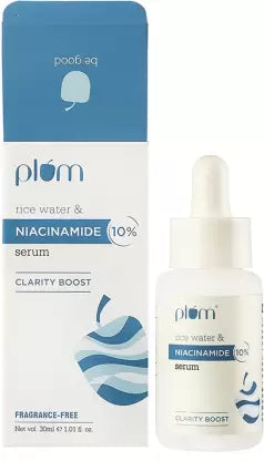 Plum Rice Water & 10% Niacinamide Face Serum - Clarity Boost, 30 ml