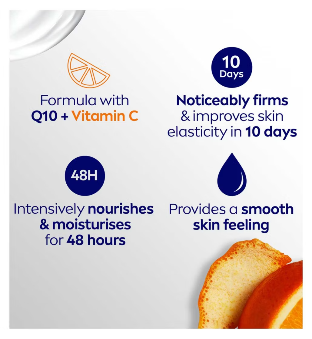 Nivea Q10 + Vitamin C Firming Body Lotion for Dry Skin 250ml