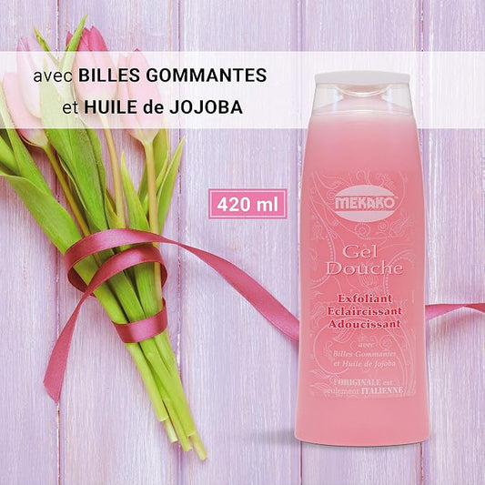 Mekako Exfoliating Shower Gel, Lightening, Softening - 420 ml