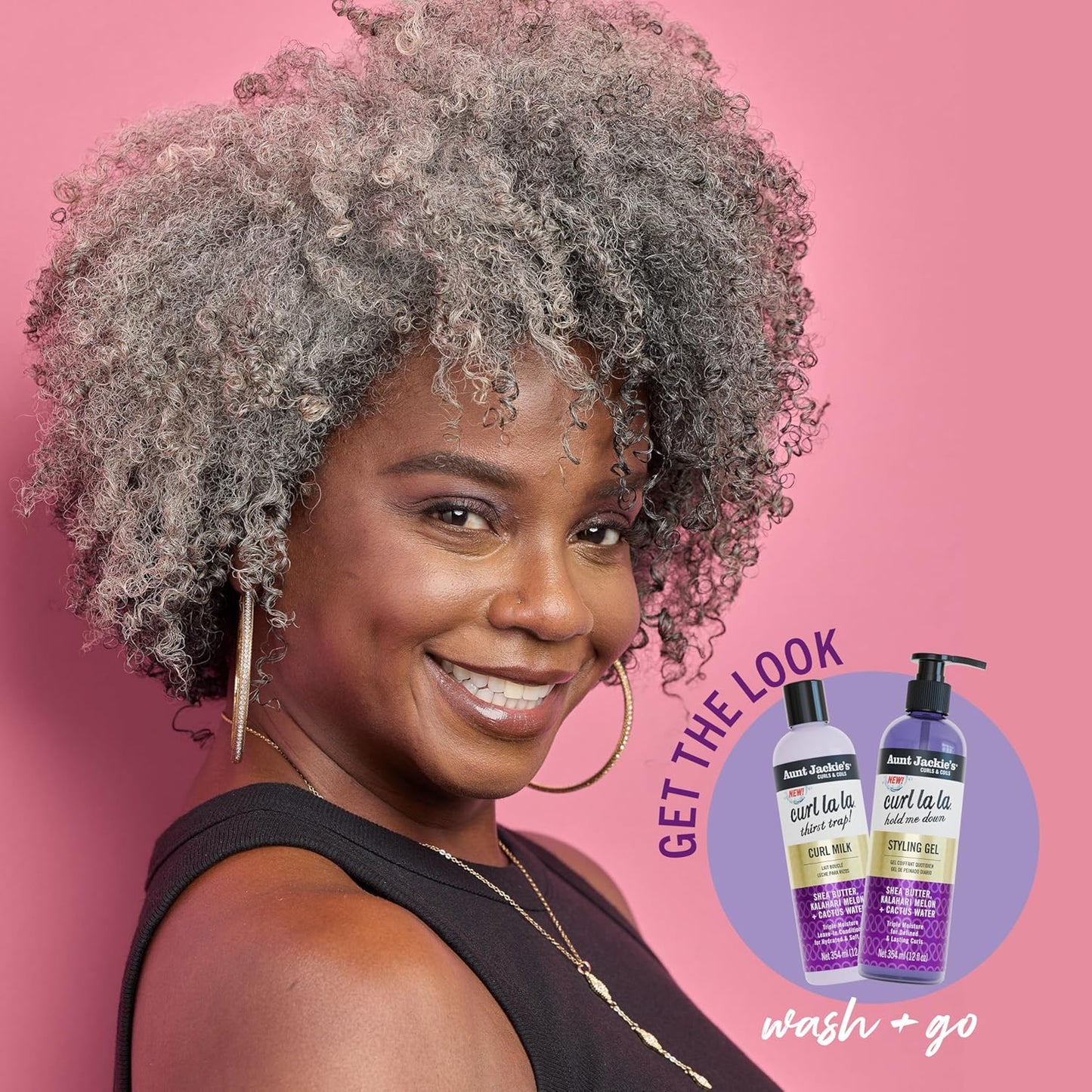 Aunt Jackie's Curls & Coils Curl La La Hold Me Down Styling Gel 12oz