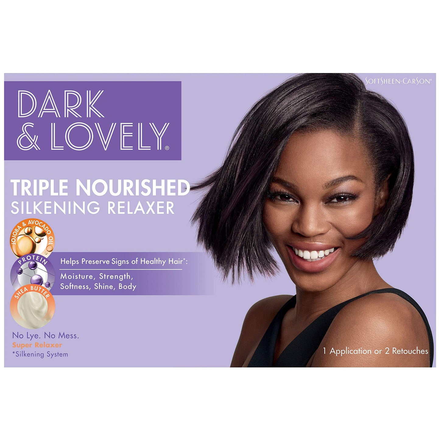 Dark And Lovely Moisture Plus No-Lye Relaxer Kit Super