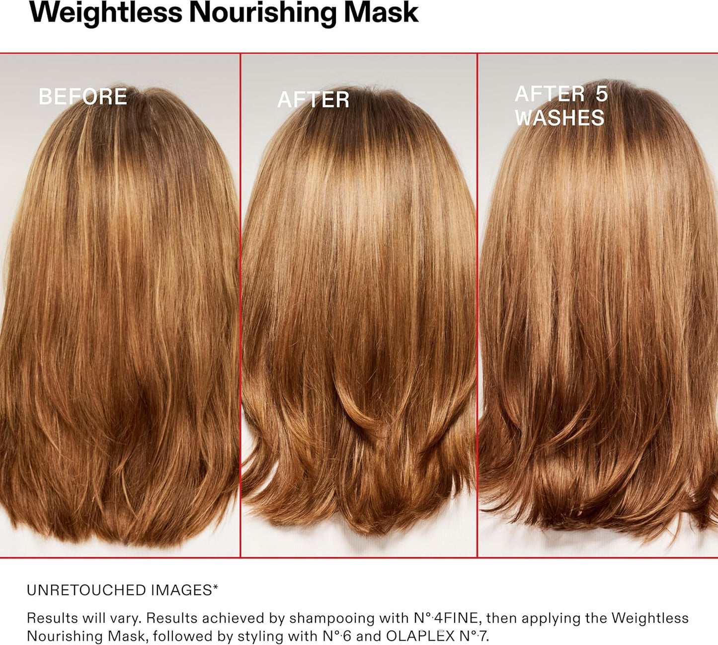 Olaplex Weightless Nourishing Mask 200ml - usage step | CC Hair and Beauty Leeds