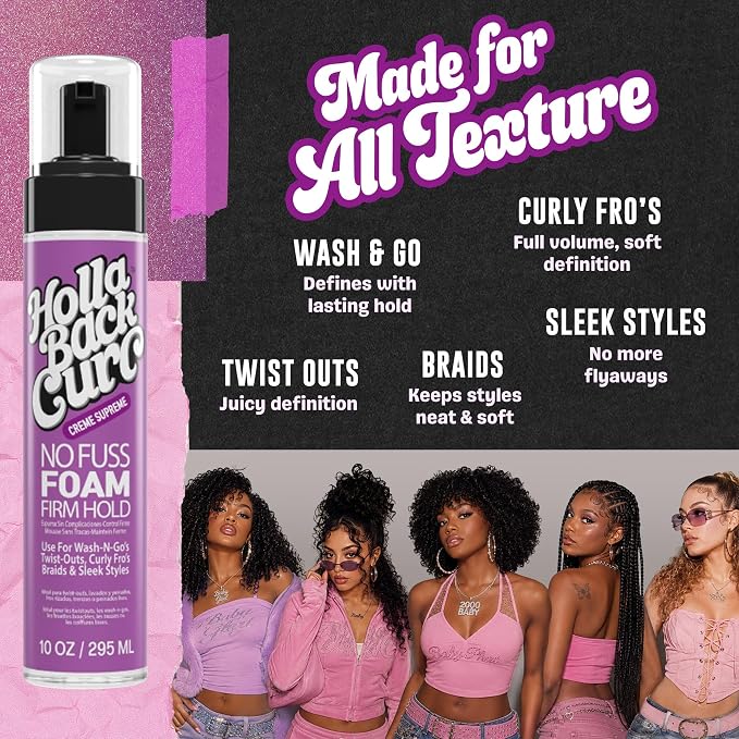 Holla Back Curl No Fuss Firm Hold Foam 10 fl oz