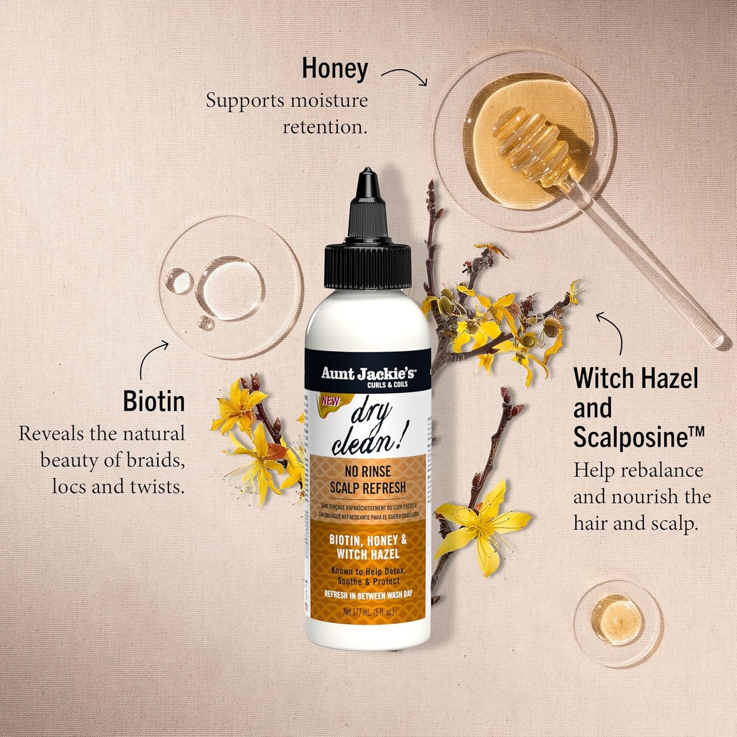 Aunt Jackie's Dry Clean No Rinse Scalp Refresh 6OZ