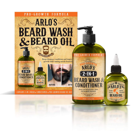 Arlo's 2-in-1 Pro-Growth Beard Wash and Conditioner 12 oz | CC Hair & Beauty UK