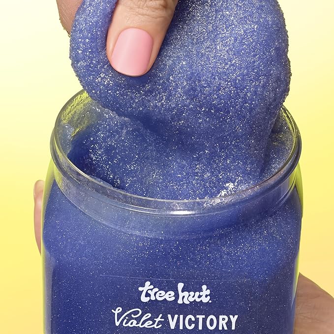 Tree Hut Violet Victory Body Scrub, Exfoliating & Hydrating Sugar Scrub 18Oz