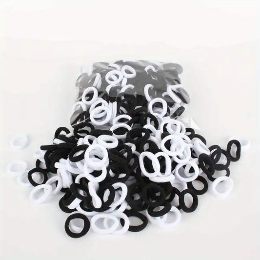 Fine Lines 100pcs Mini Donut,Plain,Black & White 6017