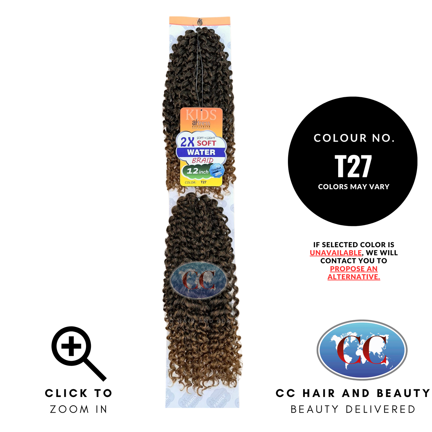 AFTRESS – 2X SOFT WATER BRAID 12 INCH - COLOUR T27