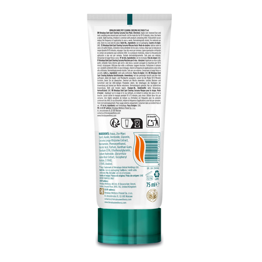 Himalaya Dark Spot Clearing Curcuma Face Mask 75ml - available online | CC Hair & Beauty UK