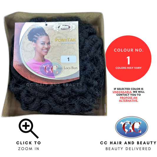 Afftress Drawstring Ponytail Twisted Faux Locs Bun
