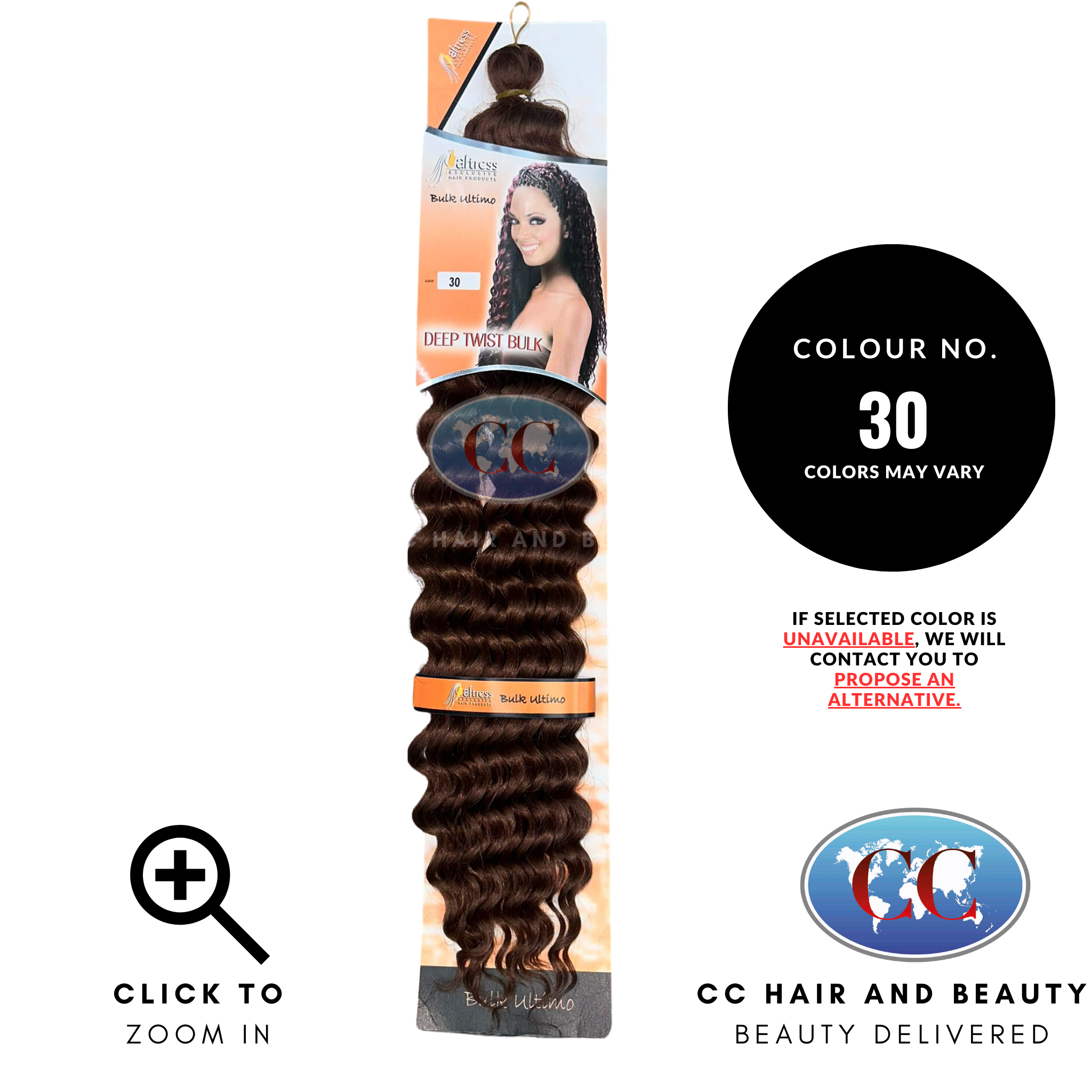 Aftress Deep Twist Bulk Synthetic Hair Braiding- colour 30