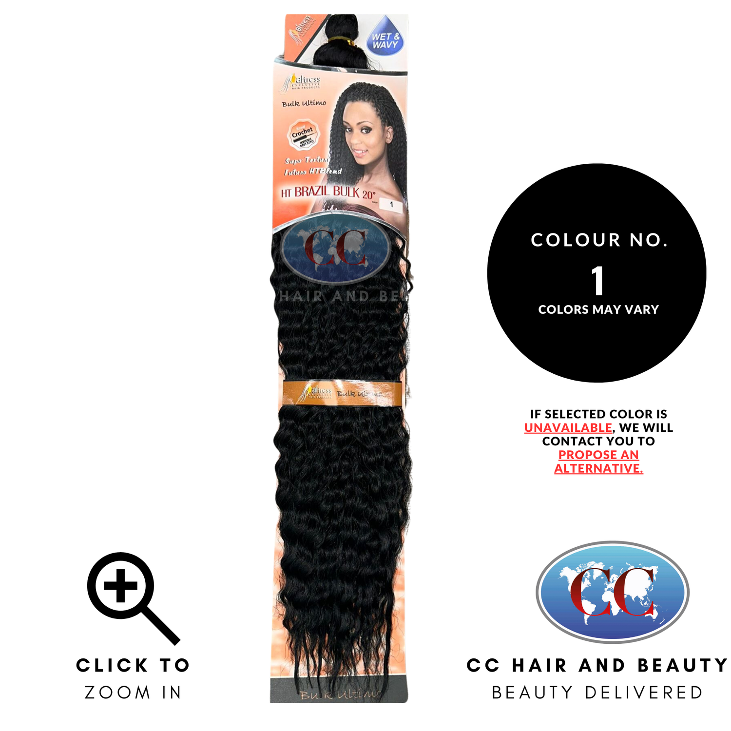 Aftress Synthetic Hair - Ht Brazil Bulk Braid 20"- colour 1